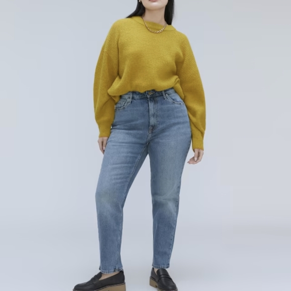 Everlane The Original Cheeky Curvy Jean Worn-In Mid Blue - Picture 2 of 6